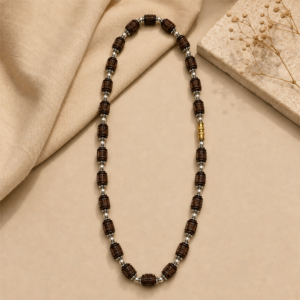 1-layer Tulasi Mala with Carved beads