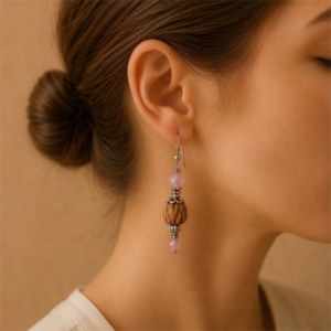 Tulasi Earrings with German silver