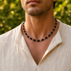 1-layer Tulasi Mala with barrel beads