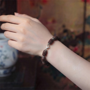 Tulasi Bracelet with carved beads