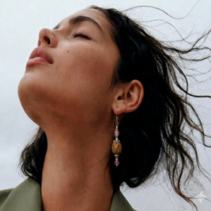 Tulasi Earrings with German silver