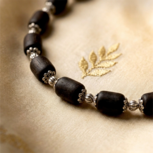 1-layer Tulasi Mala with barrel beads