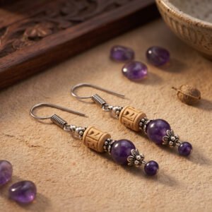 Tulasi Earrings with German silver
