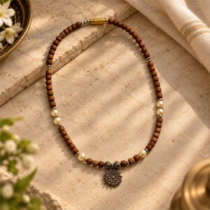 1-layer Tulasi Mala with Pendant