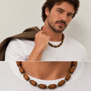 1-layer Tulasi Mala with Barrel beads