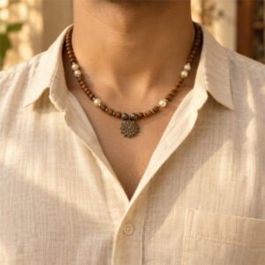 1-layer Tulasi Mala with Pendant