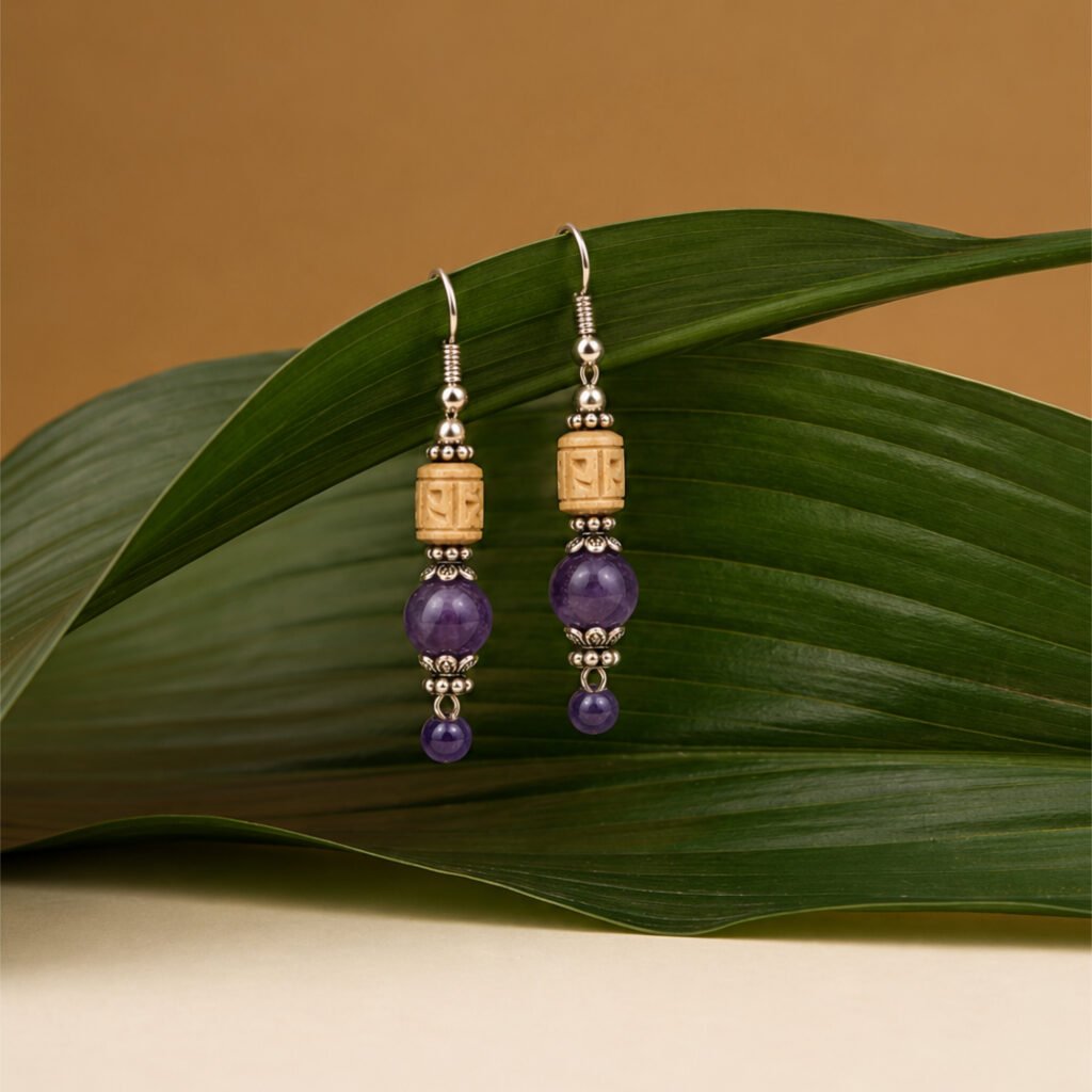 Tulasi Earrings with German silver