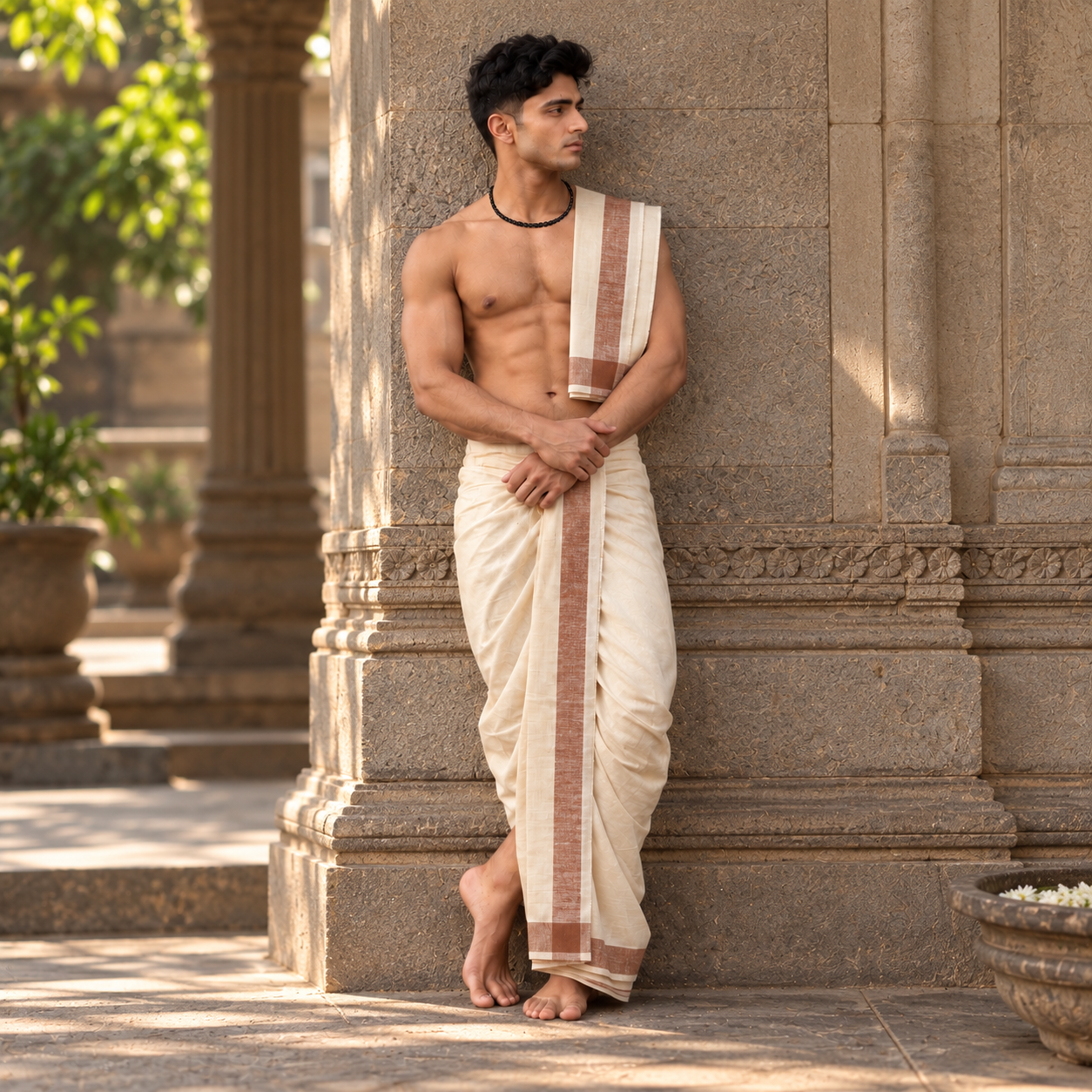 Matka Silk Dhoti - DC605 - Image 2