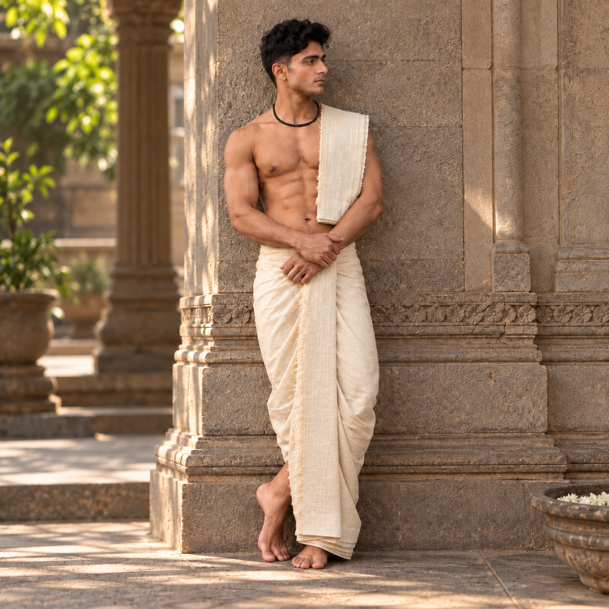 Matka Silk Dhoti - DC606 - Image 3