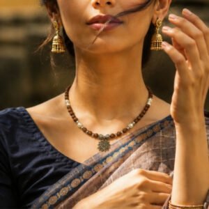 1-layer Tulasi Mala with Pendant