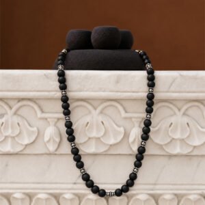 1-layer Tulasi Mala with Black beads