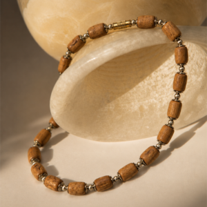 1-layer Tulasi Mala with Barrel beads
