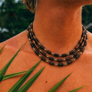 3-layer Tulasi Mala with Barrel beads