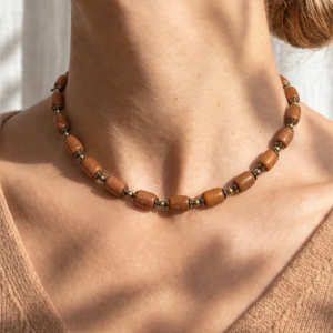 1-layer Tulasi Mala with Barrel beads