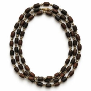 3-layer Tulasi Mala with Barrel beads