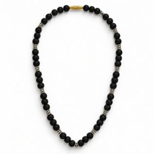 1-layer Tulasi Mala with Black beads