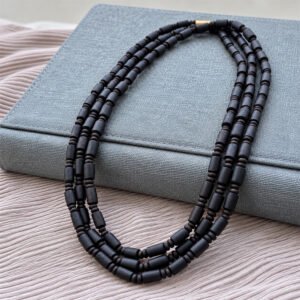 3 layer Tulasi Mala with Cylindrical and round beads - TM126